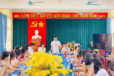 HỘI NGHỊ LẤY PHIẾU TÍN NHIỆM BỔ NHIỆM LẠI CÁN BỘ QUẢN LÝ TRƯỜNG TIỂU HỌC HÒA HẬU GIAI ĐOẠN 2026-2031