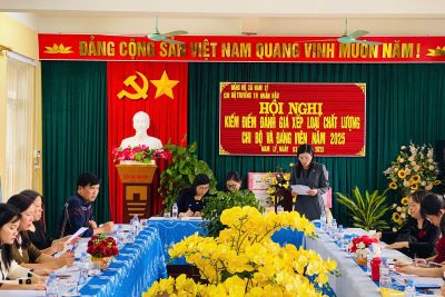 TỔ CHỨC HỘI NGHỊ KIỂM ĐÁNH GIÁ, XẾP LOẠI CHẤT LƯỢNG CHI BỘ VÀ ĐẢNG VIÊN NĂM 2025