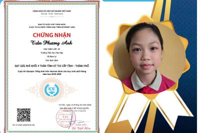 VINH DANH HỌC SINH ĐẠT GIẢI CUỘC THI IOE CẤP TỈNH NĂM HỌC 2025-2026
